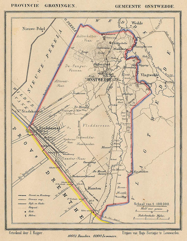 map communityplan Gemeente Onstwedde (Stadskanaal) by Kuyper (Kuijper)