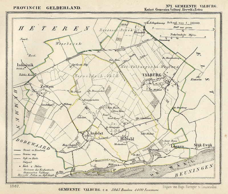 Valburg (Kad gem Valburg, Herveld en Zetten by Kuyper (Kuijper)