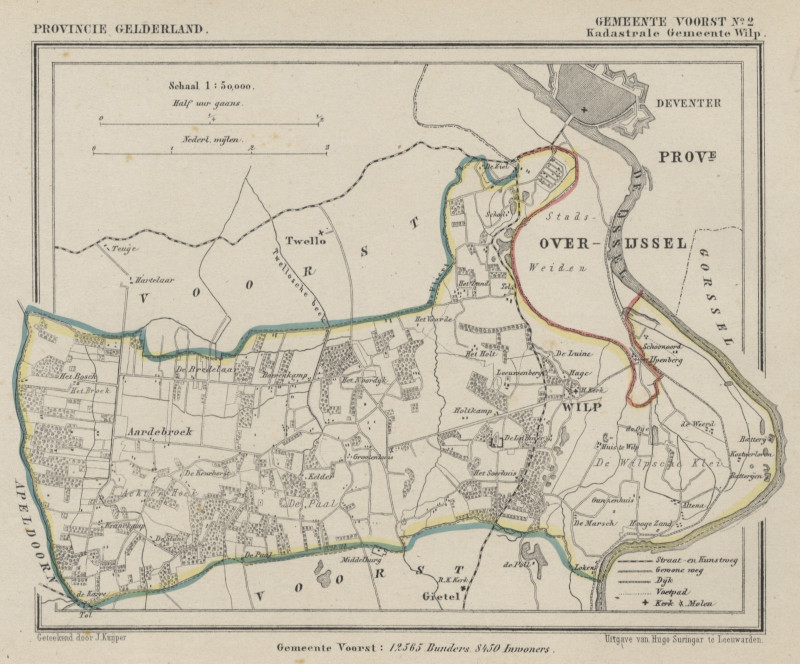 map communityplan Voorst (Kad gem Wilp) by Kuyper (Kuijper)