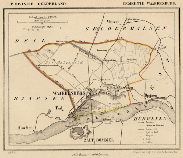 map communityplan Waardenburg by Kuyper (Kuijper)