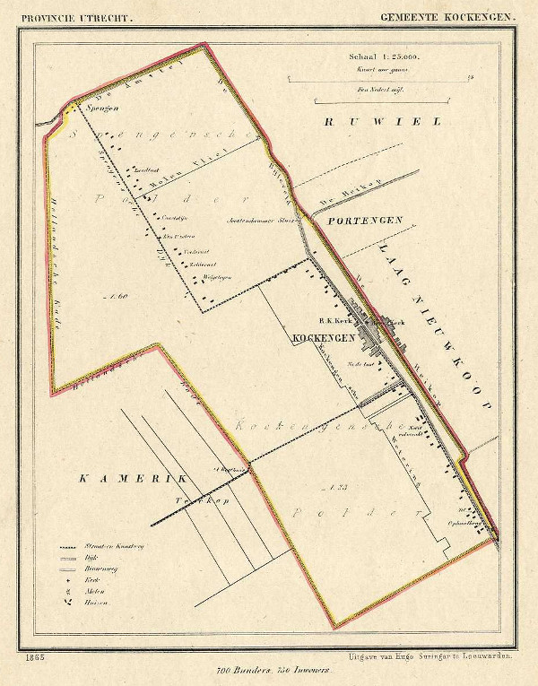 map communityplan Gemeente Kockengen (of Koekengen) by Kuyper (Kuijper)