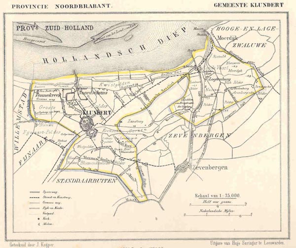 map communityplan Gemeente Klundert by Kuyper (Kuijper)