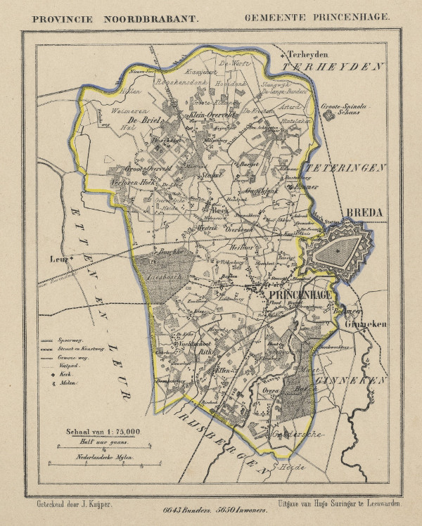 map communityplan Gemeente Princenhage by Kuyper (Kuijper)