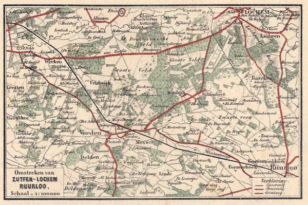 map Omstreken van Zutfen-Lochem Ruurloo. by Craandijk