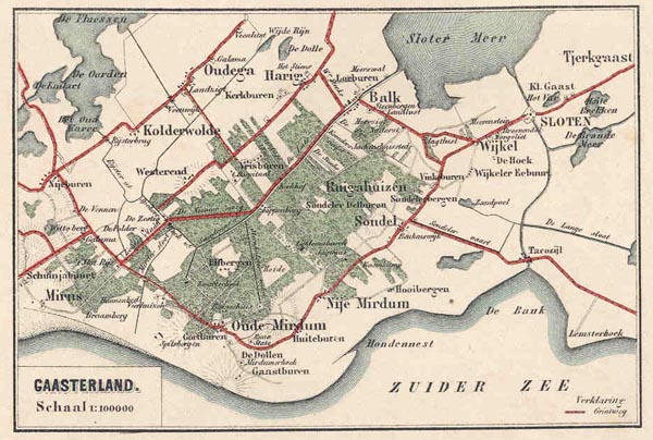 map Gaasterland by Craandijk