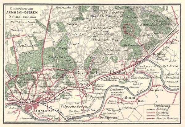 map Omstreken van Arnhem-Dieren by Craandijk