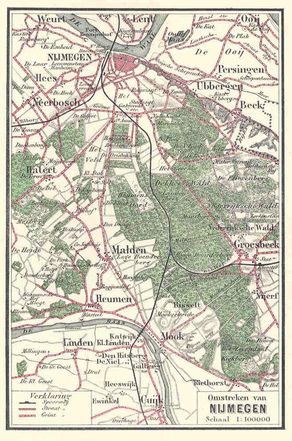 map Omstreken van Nijmegen by Craandijk