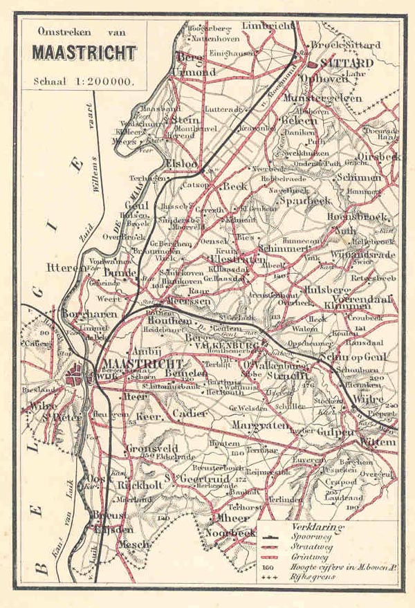 map Omstreken van Maastricht by Craandijk