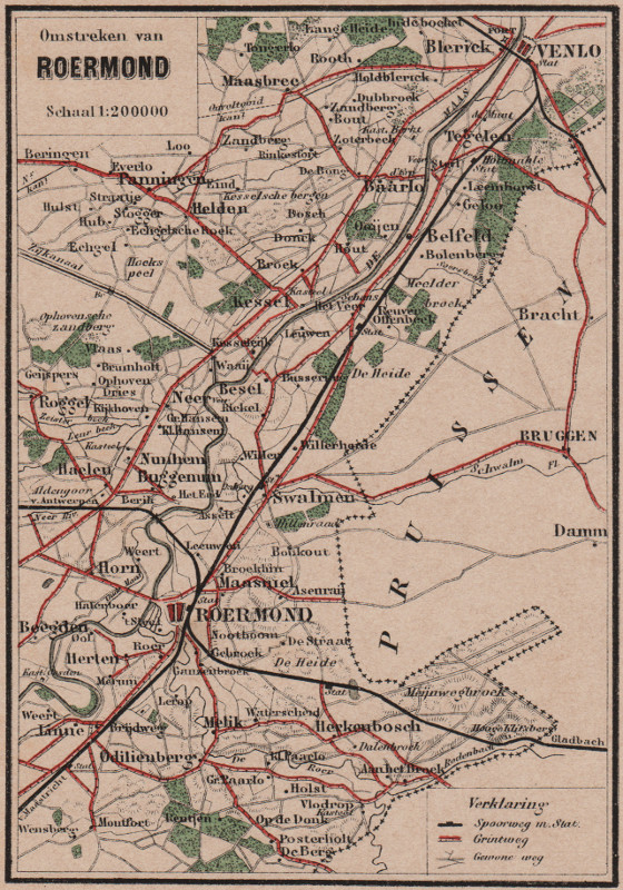 map Omstreken van Roermond by Craandijk