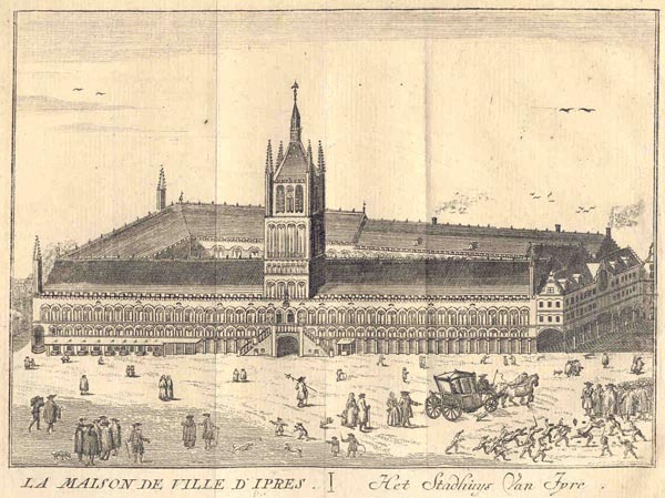 view La Maison de ville D´ipres. Het stadhuys van Ipre by Harrewijn?