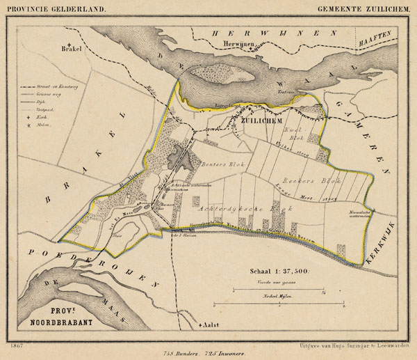 map communityplan Zuilichem by Kuyper (Kuijper)