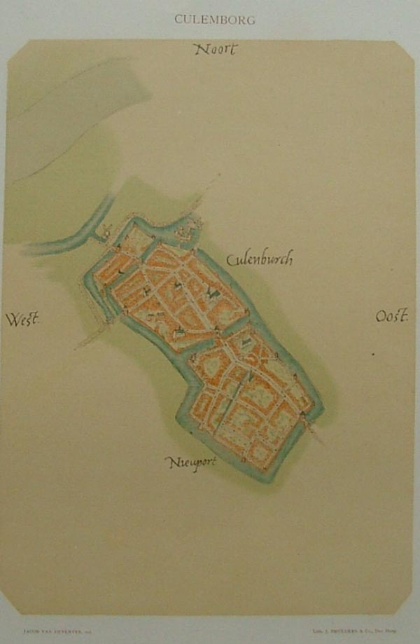 plan Culenburch by Jacob van Deventer