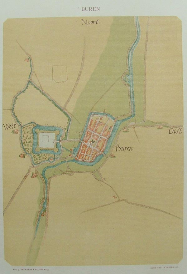 plan Buren by Jacob van Deventer