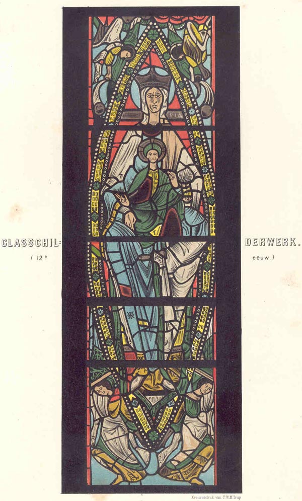 print Glasschilderwerk (12e eeuw) by nn