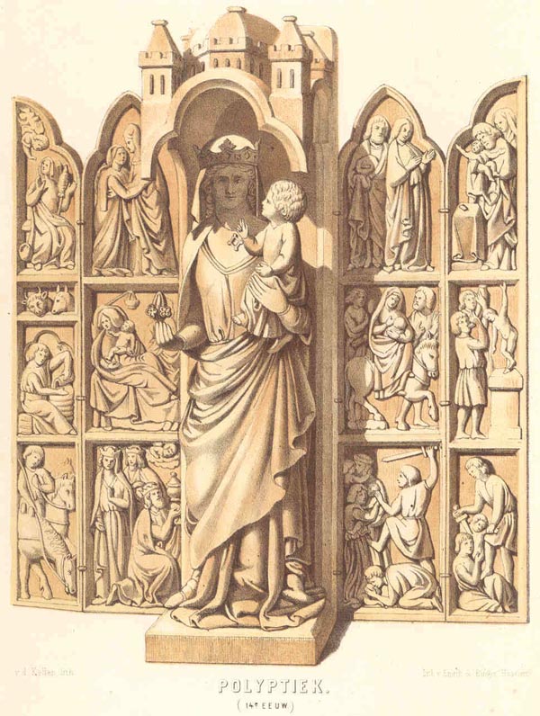 print Polyptiek (14e eeuw) by v.d. Kellen