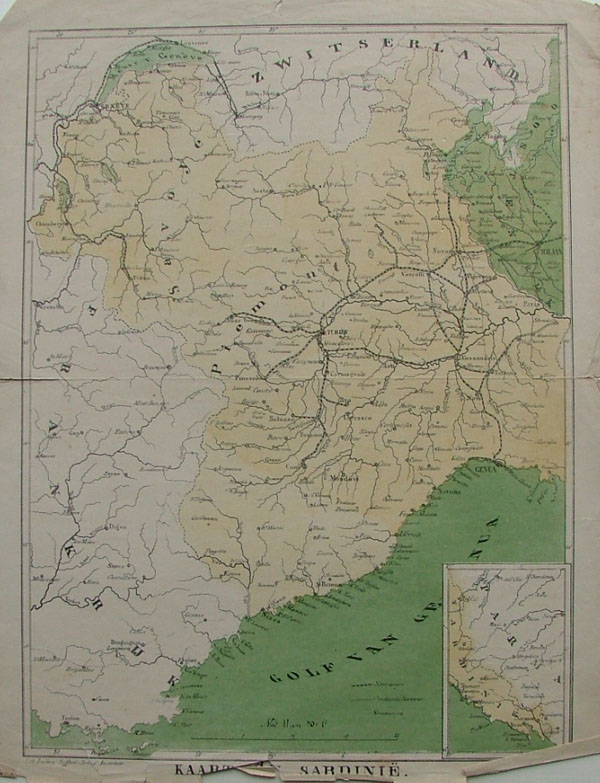 map Kaart van Sardinie by nn