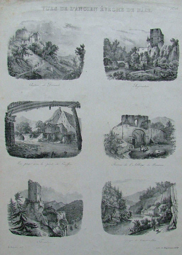 map Vues de l ancien eveche de Bale by E. Kappelin