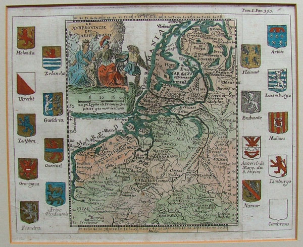map Le XVII provinces del Paesi Bassi by nn