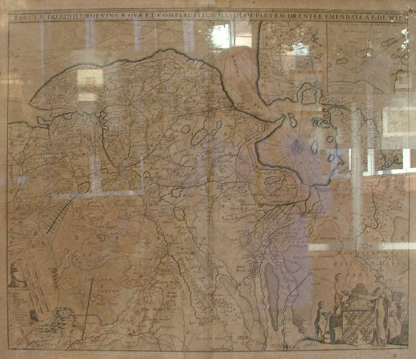 map Tabula Dominii Groeningae qvae et Complectitur Maximam partum Drentiae by Frederik de Wit