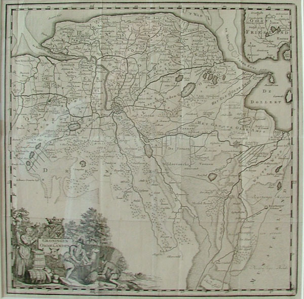map Groningen en Ommelanden by Isaak Tirion, Frans Halma