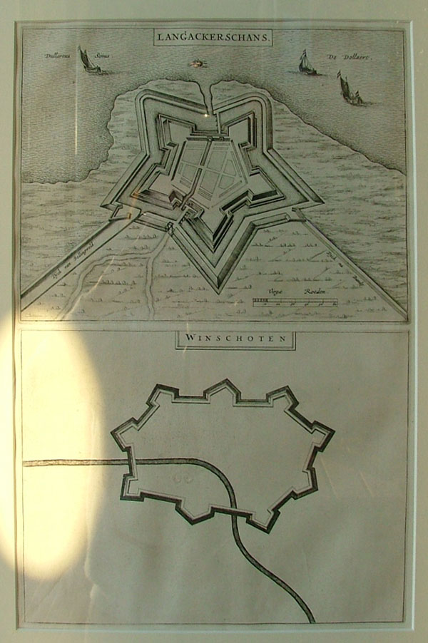 plan Winschoten, Langackerschans by Joan Blaeu