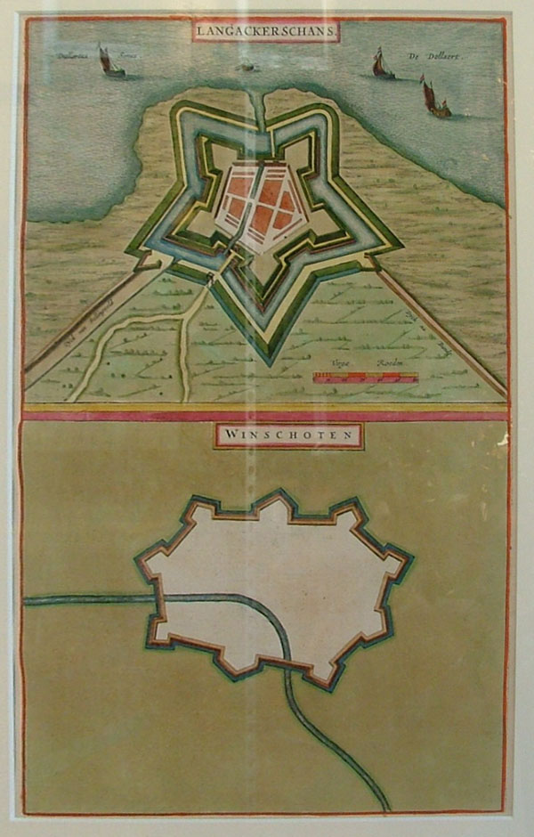 plan Winschoten, Langackerschans by Joan Blaeu