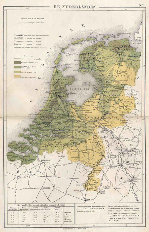 map De Nederlanden by N.W. Posthumus en Dr. J.M. van Bemmelen