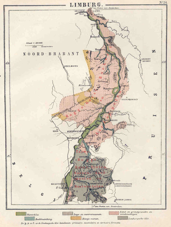 map Limburg by N.W. Posthumus en Dr. J.M. van Bemmelen