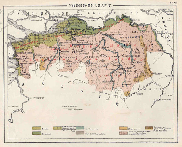 map Noord Brabant by N.W. Posthumus en Dr. J.M. van Bemmelen