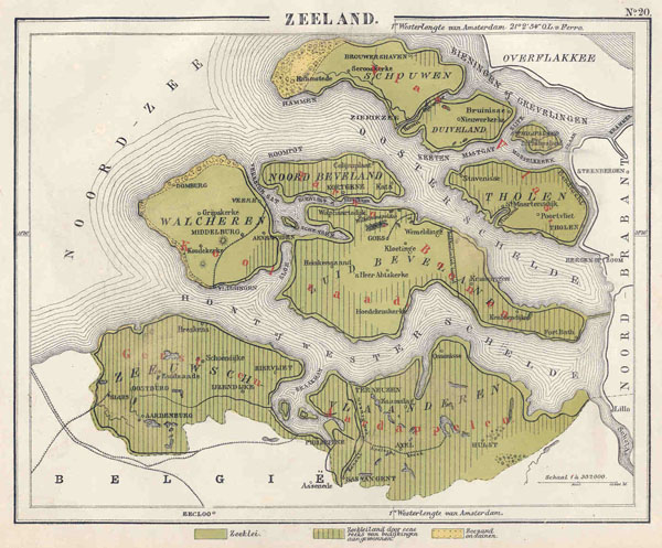 map Zeeland by N.W. Posthumus en Dr. J.M. van Bemmelen