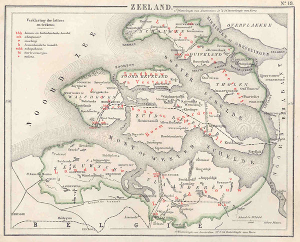 map Zeeland by N.W. Posthumus en Dr. J.M. van Bemmelen