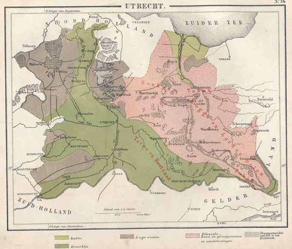map Utrecht by N.W. Posthumus en Dr. J.M. van Bemmelen