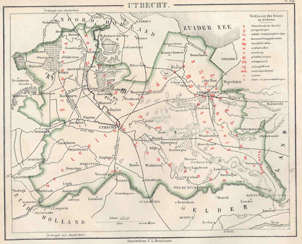map Utrecht by N.W. Posthumus en Dr. J.M. van Bemmelen