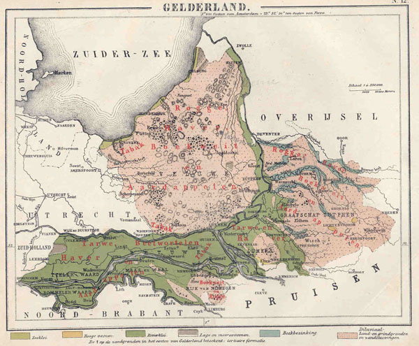 map Gelderland by N.W. Posthumus en Dr. J.M. van Bemmelen