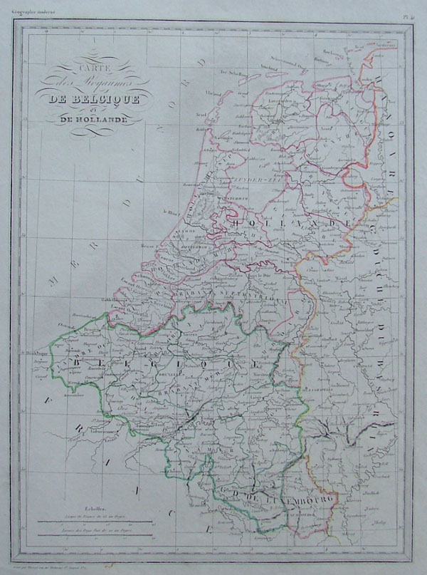map Carte de Belgique et de Hollande by Thierry