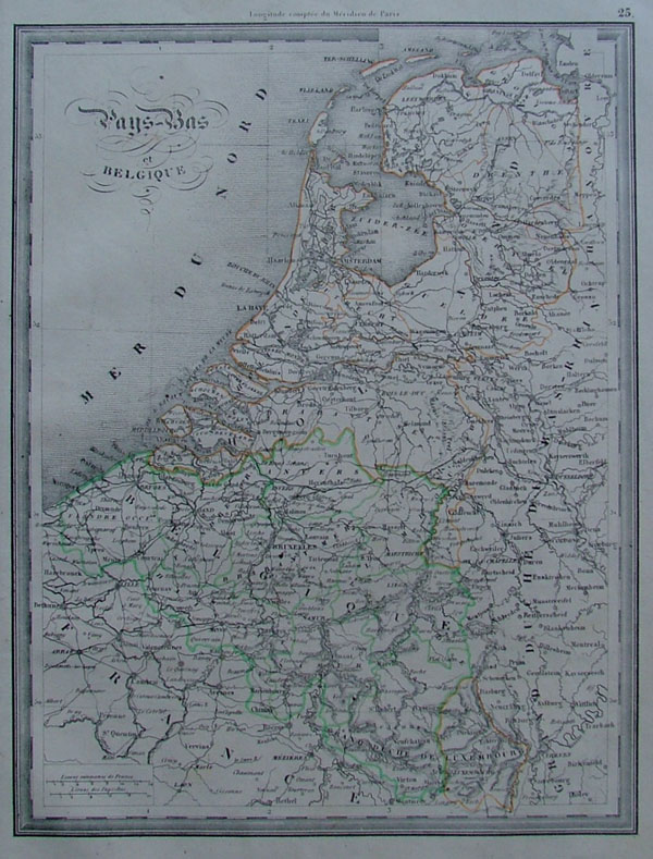 map Pays-Bas et Belgique by Dufour