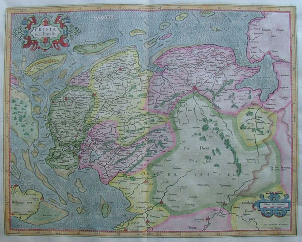 map Frisia occidentalis by Gerard Mercator