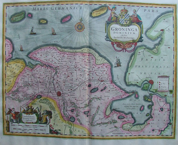 map Groninga Dominium  by Barthold Wigheringe, Joan Blaeu