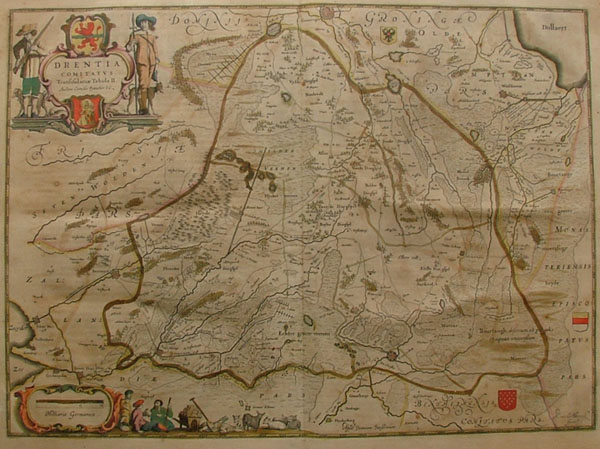 map Drentia Comitatus by Johannes Janssonius