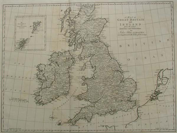map A Map of Great britain and Ireland by John Blair
