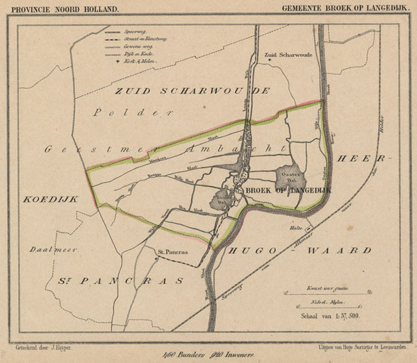 map communityplan Gemeente Broek op Langedijk by Kuyper (Kuijper)