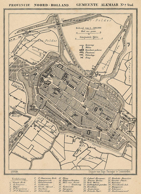 map communityplan Gemeente Alkmaar No 2 Stad by Kuyper (Kuijper)