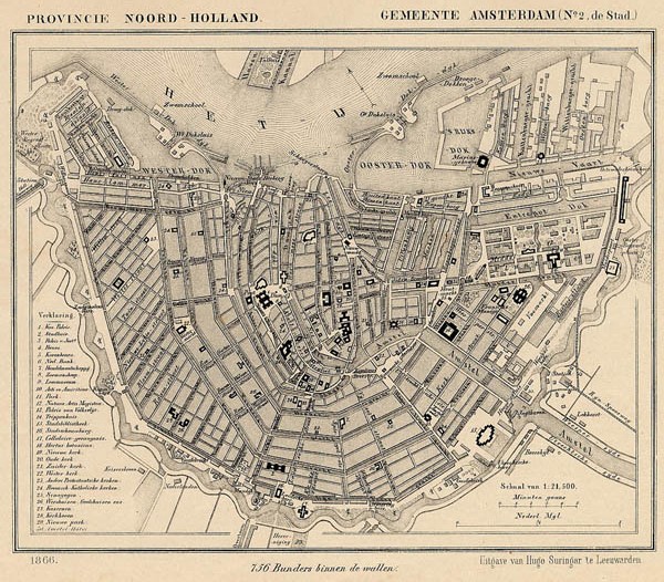 map communityplan Gemeente Amsterdam No 2 Stad by Kuyper (Kuijper)