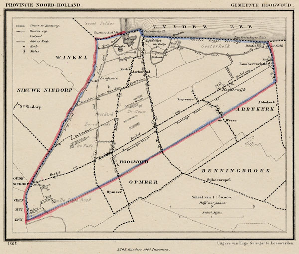 map communityplan Gemeente Hoogwoud by Kuyper (Kuijper)