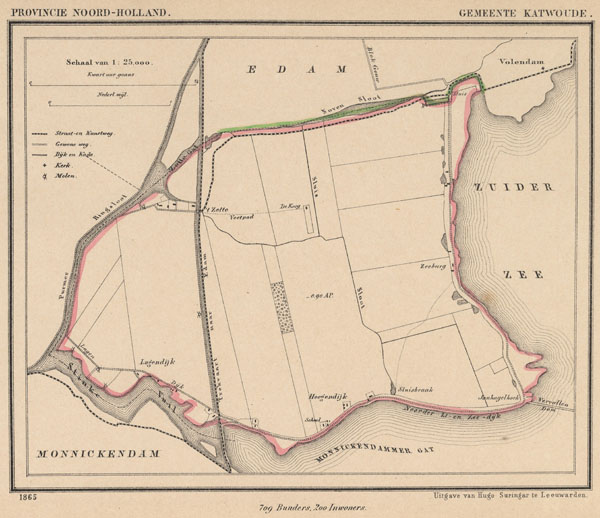 map communityplan Gemeente Katwoude by Kuyper (Kuijper)