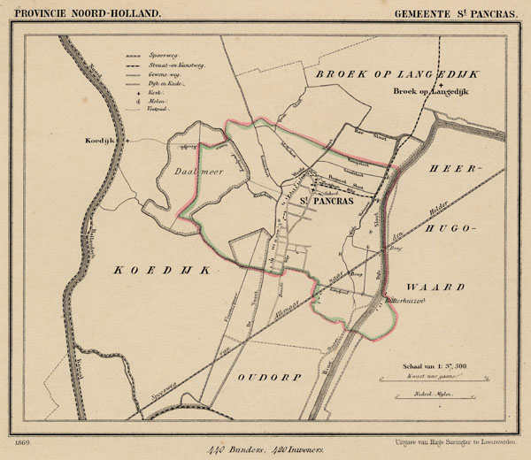 map communityplan Gemeente Sint Pancras by Kuyper (Kuijper)