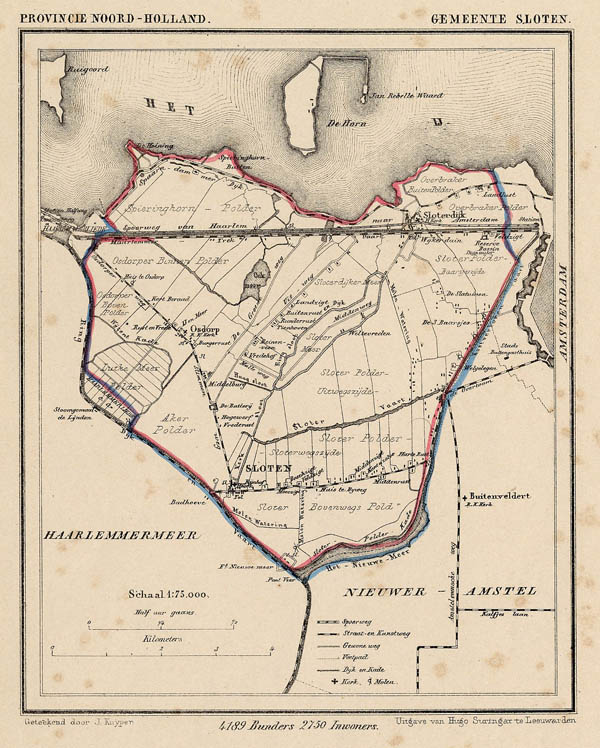 map communityplan Gemeente Sloten by Kuyper (Kuijper)