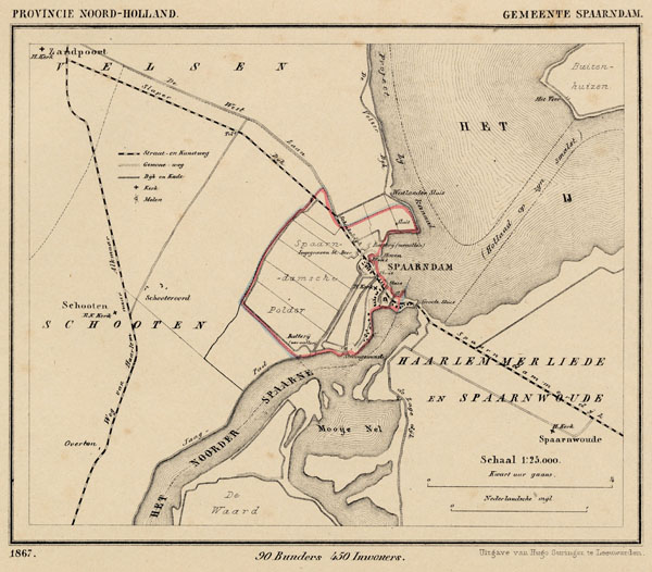 map communityplan Gemeente Spaarndam by Kuyper (Kuijper)