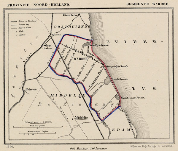 map communityplan Gemeente Warder by Kuyper (Kuijper)