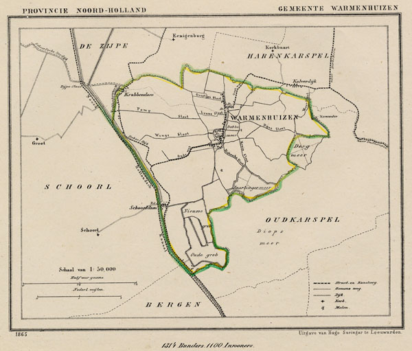 map communityplan Gemeente Warmerhuizen by Kuyper (Kuijper)